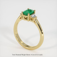 Emerald Ring 0.66 Ct., 18K Yellow Gold Preview