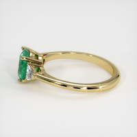 1.29 Ct. Emerald Ring, 18K Yellow Gold 4