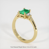 Emerald Ring 0.65 Ct., 18K Yellow Gold Preview