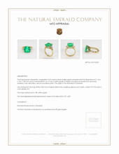 Emerald Ring 6.46 Ct., 18K Yellow Gold Appraisal