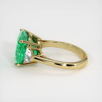 6.46 Ct. Emerald  Ring - 18K Yellow Gold