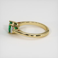 0.92 Ct. Emerald Ring, 18K Yellow Gold 4