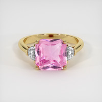2.63 Ct. Pink Sapphire Ring, 18K Yellow Gold 1