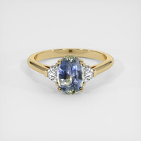 1.91 Ct. Bi Color Sapphire Ring, 18K Yellow Gold 1