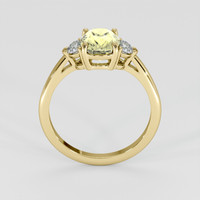 2.08 Ct. Greenish Yellow Sapphire Ring, 18K Yellow Gold 3
