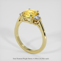 3.17 Ct. Yellow Sapphire Ring, 18K Yellow Gold 2