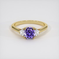 1.93 Ct. Purple Sapphire Ring, 18K Yellow Gold 1