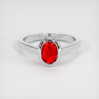 1.08 Ct. Ruby Ring, Platinum 950 1