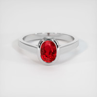 1.00 Ct. Ruby Ring, Platinum 950 1