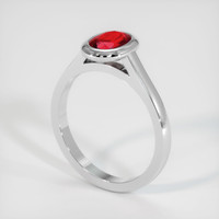 1.00 Ct. Ruby Ring, Platinum 950 2