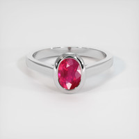 1.08 Ct. Ruby Ring, Platinum 950 1