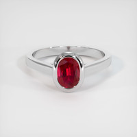 1.10 Ct. Ruby Ring, Platinum 950 1