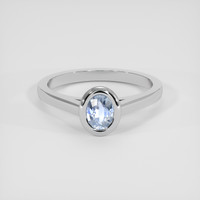 0.57 Ct. Blue Sapphire Ring, Platinum 950 1