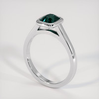 1.14 Ct. Bluish Green Sapphire Ring, Platinum 950 2