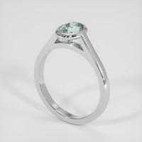 1.02 Ct. Bluish Green Sapphire Ring, Platinum 950 2