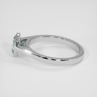 1.02 Ct. Bluish Green Sapphire Ring, Platinum 950 4