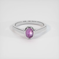 0.94 Ct. Pinkish Purple Sapphire Ring, Platinum 950 1