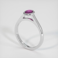 0.94 Ct. Pinkish Purple Sapphire Ring, Platinum 950 2