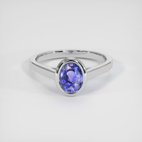 1.38 Ct. Purplish Blue Sapphire Ring, Platinum 950 1
