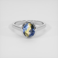 1.85 Ct. Bi Color Sapphire Ring, Platinum 950 1