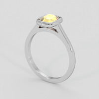 2.03 Ct. Padparadscha Sapphire Ring, Platinum 950 2