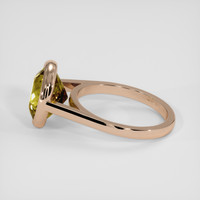 5.46 Ct. Greenish Brown Tourmaline Ring, 14K Rose Gold 4