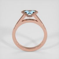 1.09 Ct. Blue Aquamarine Ring, 14K Rose Gold 3