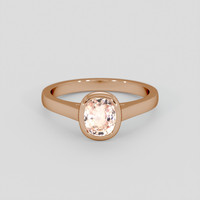 1.60 Ct. Padparadscha Sapphire Ring, 14K Rose Gold 1