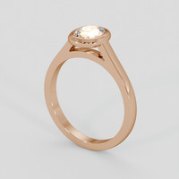 1.60 Ct. Padparadscha Sapphire Ring, 14K Rose Gold 2