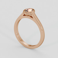 0.92 Ct. Padparadscha Sapphire Ring, 18K Rose Gold 2