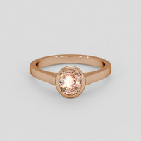 1.33 Ct. Padparadscha Sapphire Ring, 18K Rose Gold 1