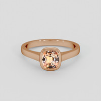 1.63 Ct. Padparadscha Sapphire Ring, 18K Rose Gold 1