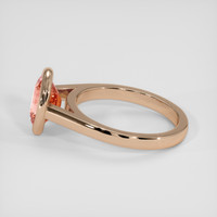 2.42 Ct. Padparadscha Sapphire Ring, 18K Rose Gold 4