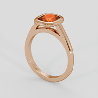 1.62 Ct. Padparadscha Sapphire Ring, 18K Rose Gold 2
