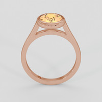2.04 Ct. Peach Sapphire Ring, 18K Rose Gold 3