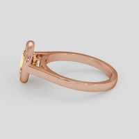 2.04 Ct. Peach Sapphire Ring, 18K Rose Gold 4