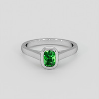 1.01 Ct. Tsavorite Garnet Ring, Silver 1
