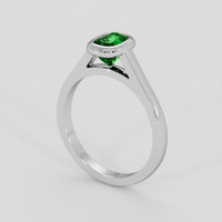 1.01 Ct. Tsavorite Garnet Ring, Silver 2