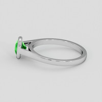 0.89 Ct. Tsavorite Garnet Ring, Silver 4