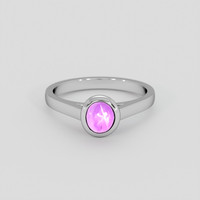 0.92 Ct. Purplish Pink Sapphire Ring, Silver 1