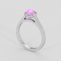 0.92 Ct. Purplish Pink Sapphire Ring, Silver 2