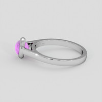 0.92 Ct. Purplish Pink Sapphire Ring, Silver 4