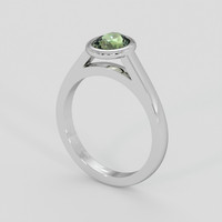 1.03 Ct. Yellowish Green Sapphire Ring, Silver 2