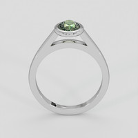 1.03 Ct. Yellowish Green Sapphire Ring, Silver 3