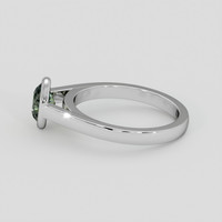 1.03 Ct. Yellowish Green Sapphire Ring, Silver 4