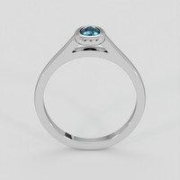 0.30 Ct. Greenish Blue Sapphire Ring, Silver 3