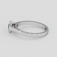 0.30 Ct. Greenish Blue Sapphire Ring, Silver 4