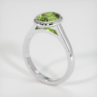 1.66 Ct. Green Tourmaline Ring, 10K White Gold 2