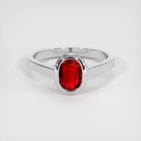 1.04 Ct. Ruby Ring, 10K White Gold 1