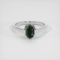 1.39 Ct. Green Sapphire Ring, 10K White Gold 1